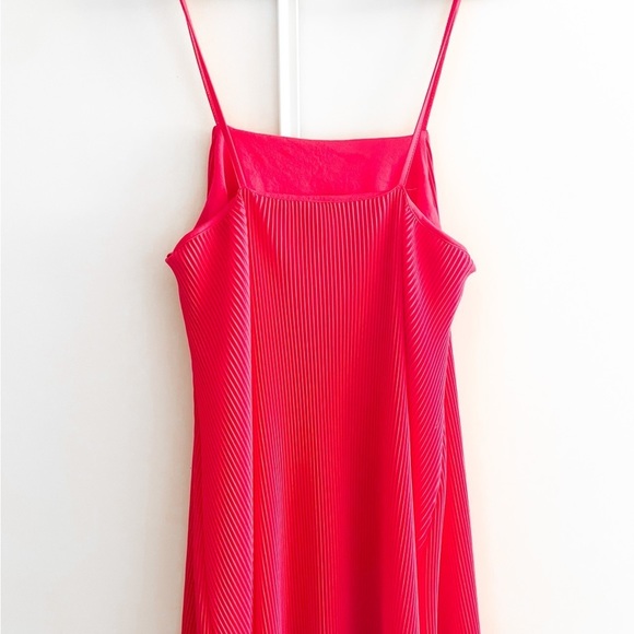 Zara Lettuce Hem Pleated Mini Dress - Picture 8 of 9